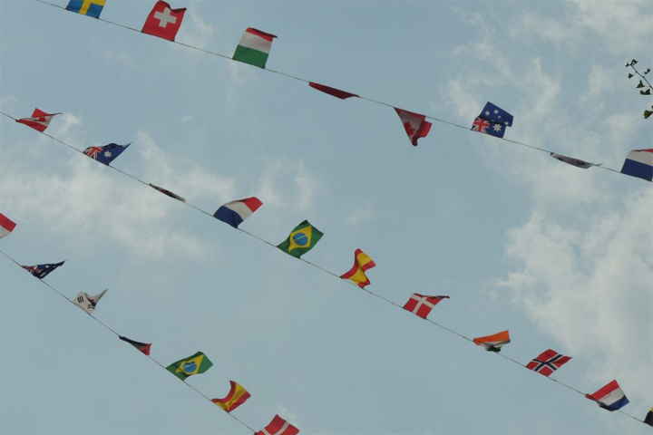 学校の体育祭 運動会で使う旗